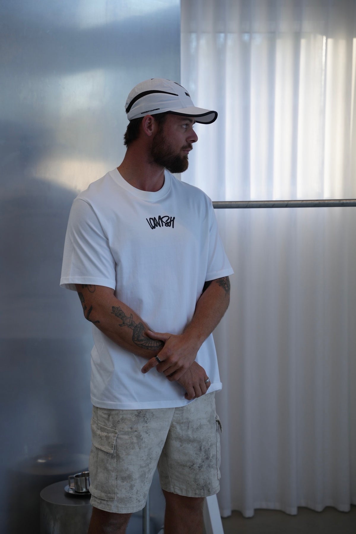 Lavish white winter heavy tee